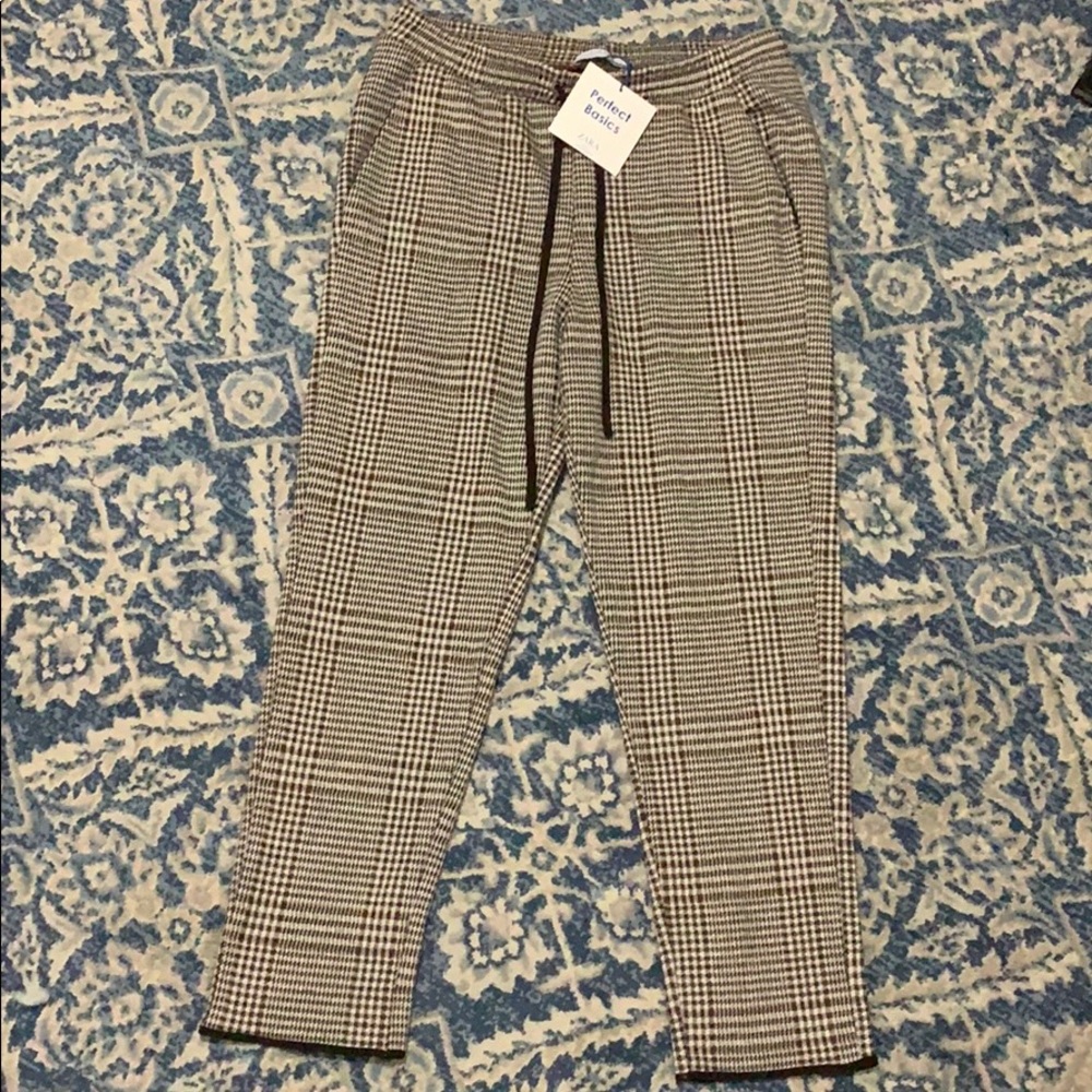 Zara basics draw string pants szM